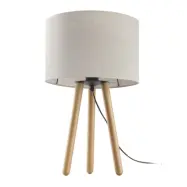 TK Tokyo bordslampa - naturligt linne och antik furu