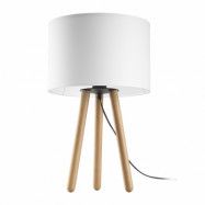 TK Tokyo bordslampa - vitt tyg och antik furu