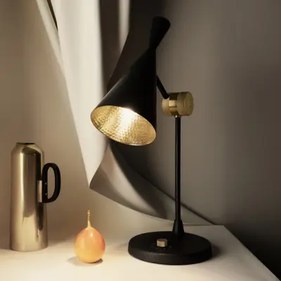 Tom Dixon - Beat Bordslampa Matt Black/Brass