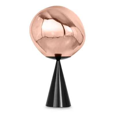 Tom Dixon - Melt Cone Fat bordslampa koppar/svart