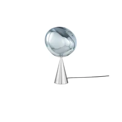 Tom Dixon - Melt Cone Fat Bordslampa Silver/Silver