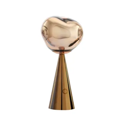 Tom Dixon - Melt LED-batteridriven bordslampa, brons, höjd 29 cm