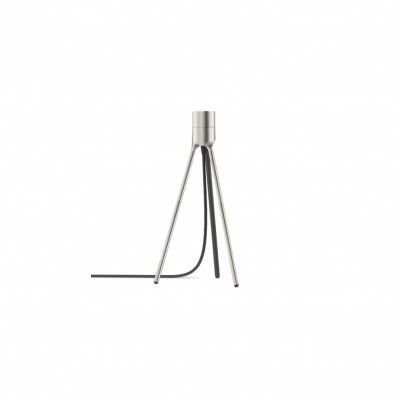 Tripod table brushed steel H 36 cm