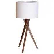 Vega bordlampa H55cm valnöt/vit