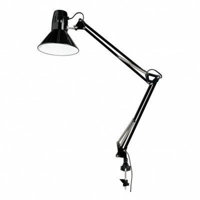 Venla bordslampa m. spännbart bordsfäste svart