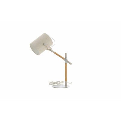 VENTURE DESIGN Dennis bordslampa - beige linne och beige/naturstål