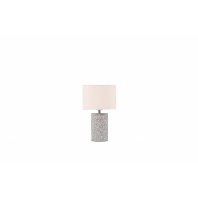 VENTURE DESIGN Dijon bordslampa - beige linne och grå terrazzo
