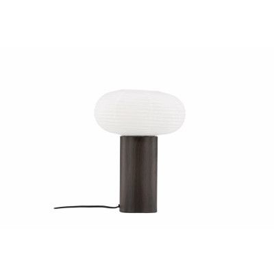 VENTURE DESIGN Hovfjället bordslampa - naturligt rispapper och mörkbrunt ekfolierat stål