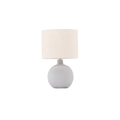 VENTURE DESIGN Torcello bordslampa - beige linne och grå betong
