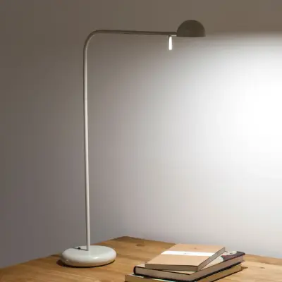 Vibia - Pin 1655 LED-bordslampa, längd 40 cm, krämfärgad –