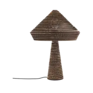 VILLA COLLECTION Alk bordslampa, rund - brun &aring;tervunnen kartong