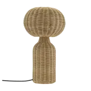 VILLA COLLECTION Vinka bordslampa, rund - naturrotting