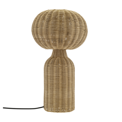 VILLA COLLECTION Vinka bordslampa, rund - naturrotting