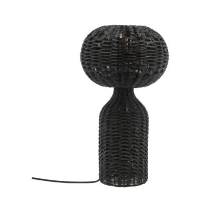 VILLA COLLECTION Werna bordslampa, rund - svart rotting