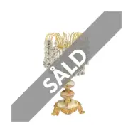 Vintage bordslampa med kristallskärm