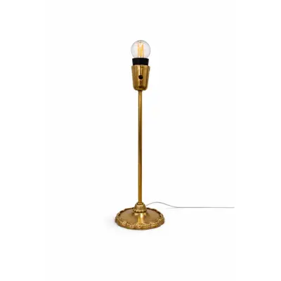 Vintage by Bright 1-2-3 Brass Lampfot – Skulpterad Bas
