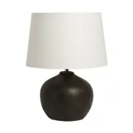 Mona Black bordslampa, svart, höjd 28 cm, E27 – Watt& Veke Watt&Veke - Vardagsrum - Design - Keramik - Med en ljuskälla