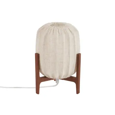 Watt&Veke - Prisma bordslampa, ask/beige, 24 cm, trä –