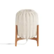 Prisma bordslampa, ek/beige, 24 cm, trä – Watt&Veke - Vardagsrum - Design - Med en ljuskälla