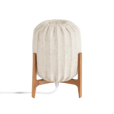 Watt&Veke - Prisma bordslampa, ek/beige, 24 cm, trä – Watt&Veke