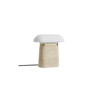 Woud - Nova Bordslampa Ivory Travertine/Opal
