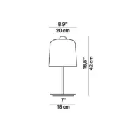 Zile bordslampa H42 Matt Brick Red – Luceplan - Vardagsrum - Design - Plast - Med lampskärm