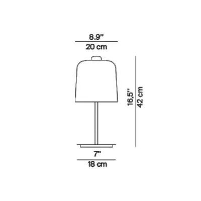 Zile Bordslampa H42 Matt Brick Red Luceplan - Vardagsrum - Design - Plast - Med lampskärm