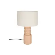 ZUIVER Six bordslampa - linne och persikojärn