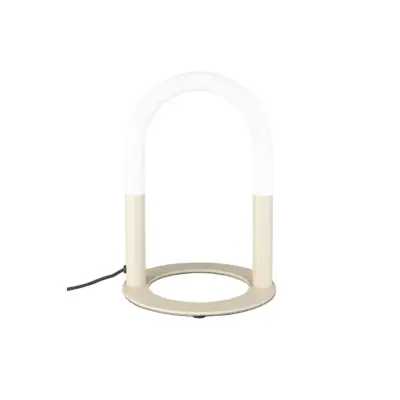 ZUIVER Arch bordslampa - vit akryl och beige metall
