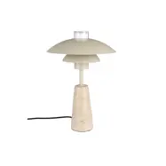 ZUIVER Cole bordslampa - beige metall och beige travertin
