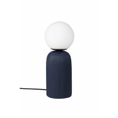 ZUIVER Dash bordslampa S - opalglas och kungsblå keramik