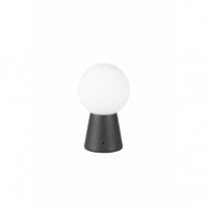 ZUIVER Stellar bordslampa, laddningsbar - glas och svart