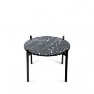 OX Denmarq Single Deck brickbord marmor svart, svart stativ