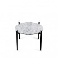 OX Denmarq Single Deck brickbord marmor vit, svart stativ