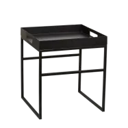 VILLA COLLECTION Svir brickbord, fyrkantigt - svart metall