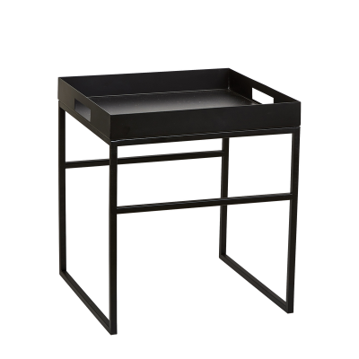 VILLA COLLECTION Svir brickbord, fyrkantigt - svart metall