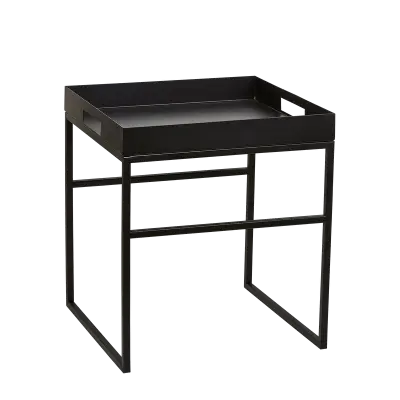 VILLA COLLECTION Svir brickbord, fyrkantigt - svart metall