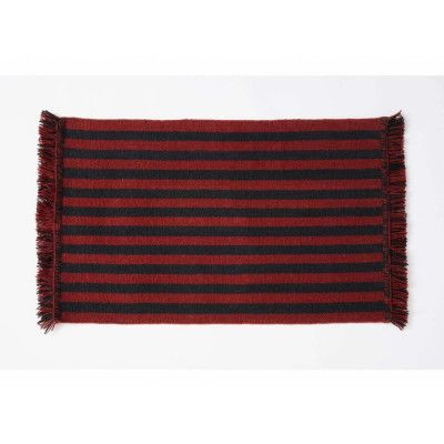 HAY - Stripes and Stripes Wool Rug 95x52 Cherry