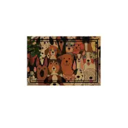 TEPPI Cane dörrmatta med mönster, rektangulär - flerfärgad PVC (60x40)