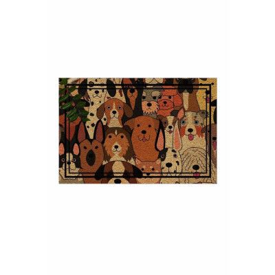 TEPPI Cane dörrmatta med mönster, rektangulär - flerfärgad PVC (60x40)