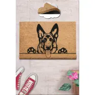 TEPPI Coco Carmen dörrmatta med mönster, rektangulär - flerfärgad kokos (60x40)