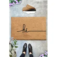 TEPPI Coco Melatti dörrmatta med mönster, rektangulär - flerfärgad kokos (60x40)