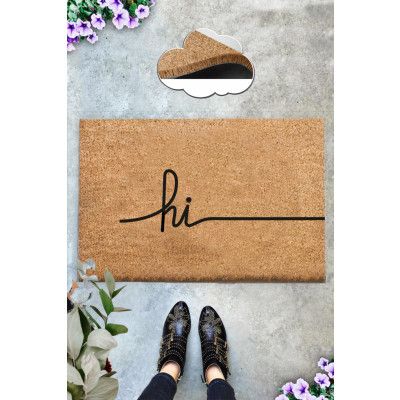 TEPPI Coco Melatti dörrmatta med mönster, rektangulär - flerfärgad kokos (60x40)