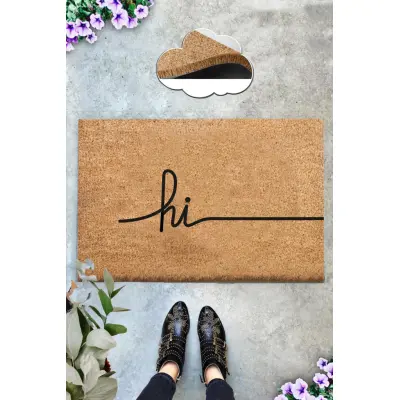 TEPPI Coco Melatti dörrmatta med mönster, rektangulär - flerfärgad kokos (60x40)