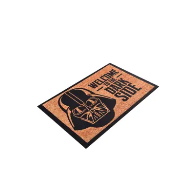 TEPPI Mörk sidodörrsmatta med mönster, rektangulär - flerfärgad PVC (60x40)