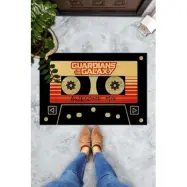 TEPPI Ruban dörrmatta med mönster, rektangulär - flerfärgad PVC (60x40)