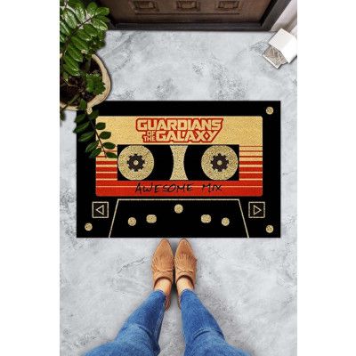 TEPPI Ruban dörrmatta med mönster, rektangulär - flerfärgad PVC (60x40)