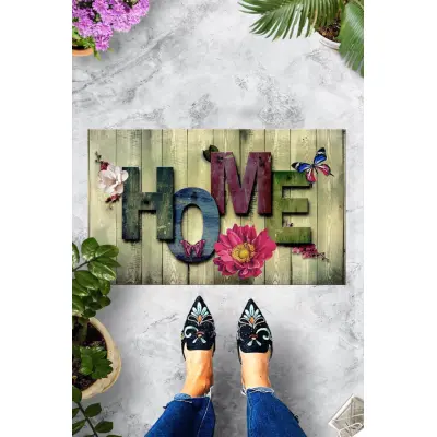 TEPPI Sagomato dörrmatta med mönster, rektangulär - flerfärgad PVC (60x40)