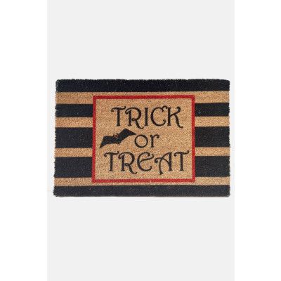 TEPPI Trick or Treat Coco dörrmatta med mönster, rektangulär - flerfärgad kokos (60x40)