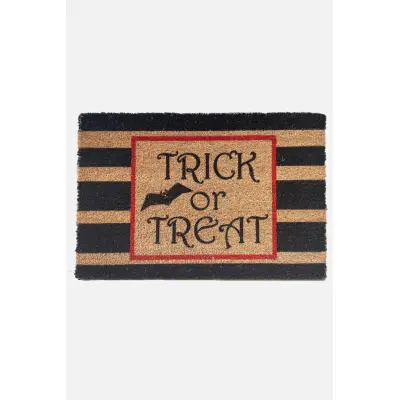 TEPPI Trick or Treat Coco dörrmatta med mönster, rektangulär - flerfärgad kokos (60x40)